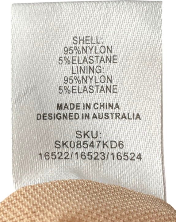 Meshki Beige Floral Lace Maxi Skirt UK XS