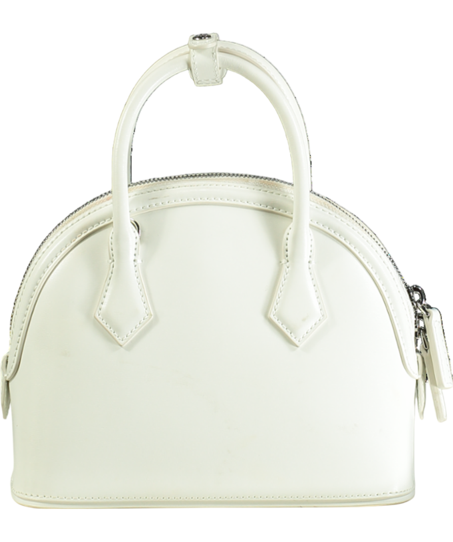 MCM White Tracy Tote In Visetos Leather Mix One Size