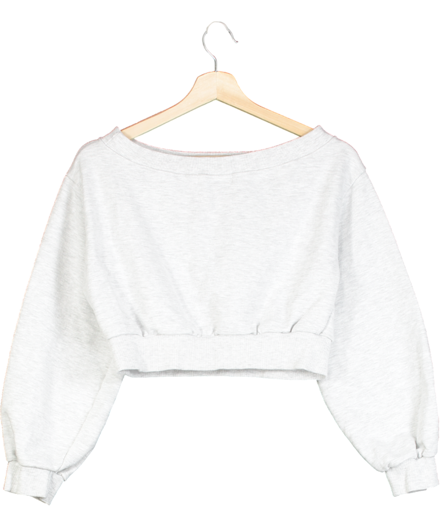 The Frankie Shop Grey Gine Cropped Sweatshirt UK XS/S