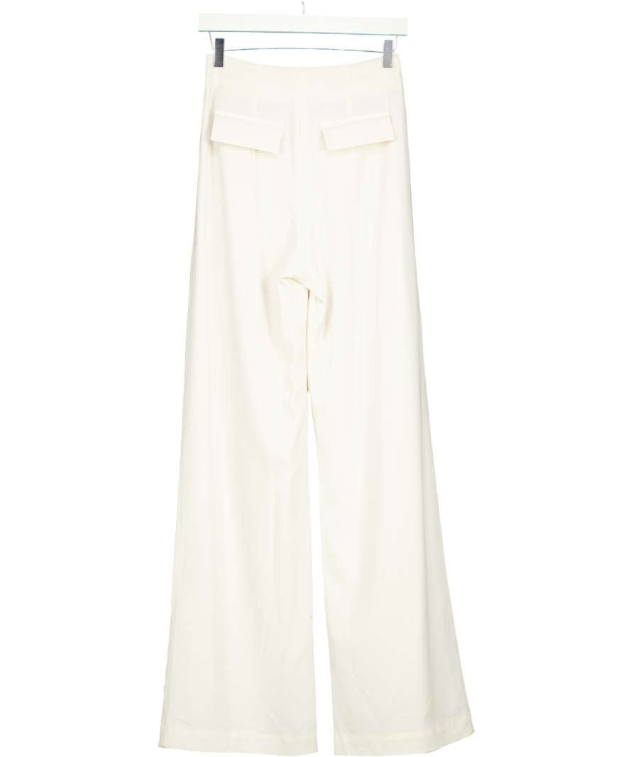 Outfit Of The Day Cream Pleated Wide Leg Pants UK S