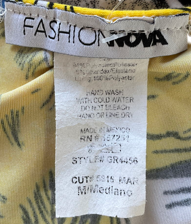 Fashion Nova White Talk To Me Bodysuit UK M