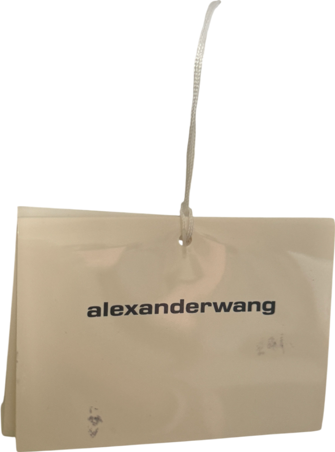 Alexander Wang White Crystal-embellished Ribbed-knit Mini Dress UK S