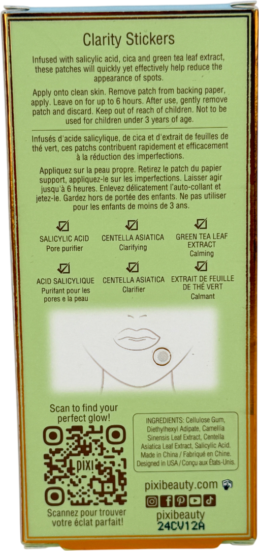 Pixi Clarity Salicylic Acid Blemish Spot Stickers (24 Patches) X24