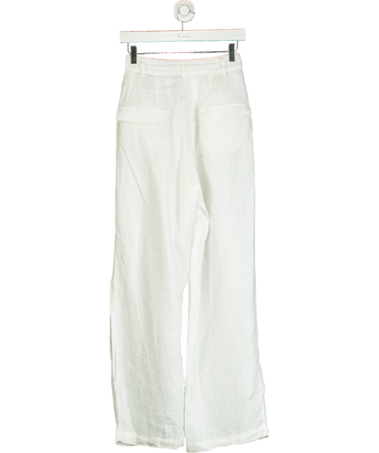 aexae White Linen High-rise Trouser UK XS