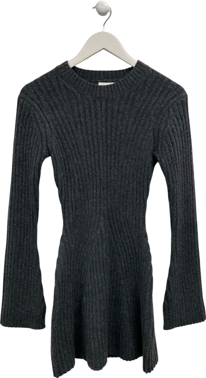 H&M Grey Rib Knit Dress UK XS