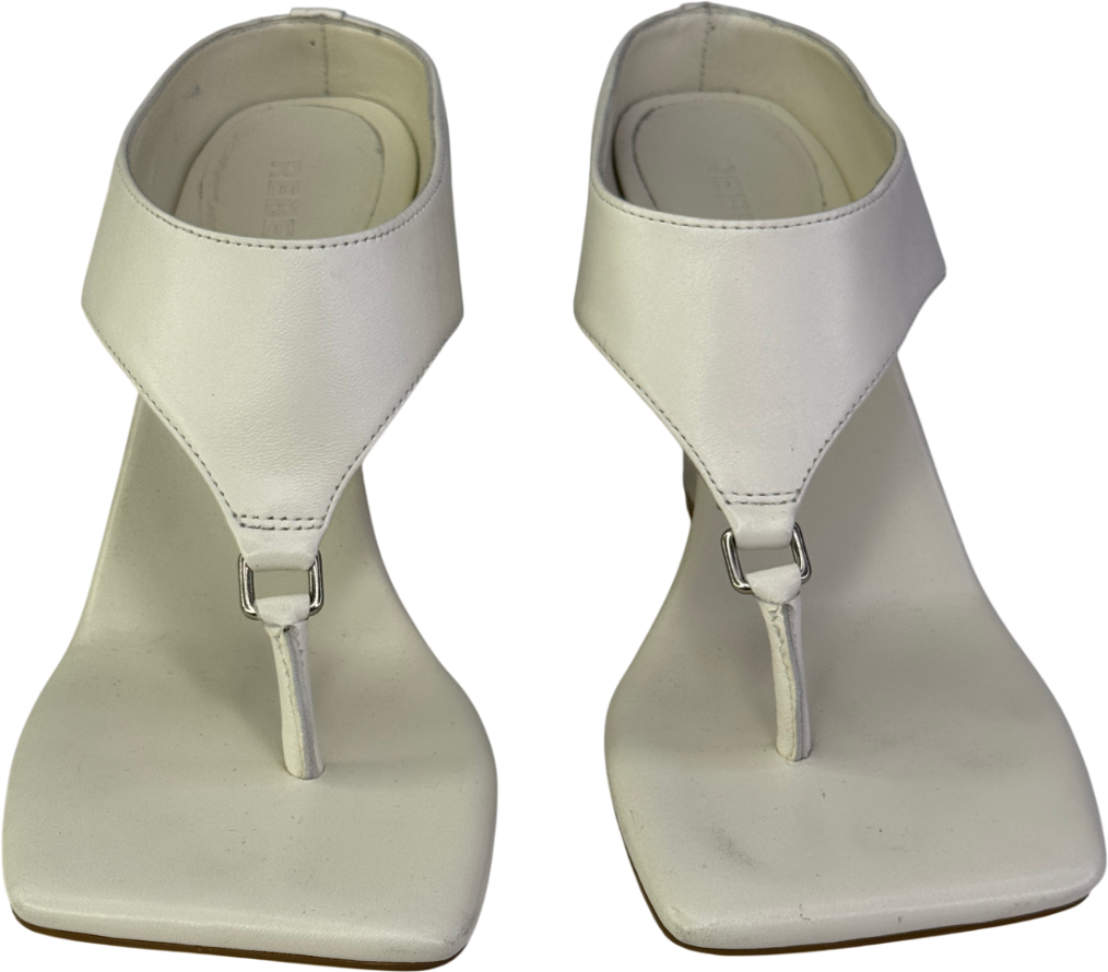 REBE Cream Leather Yvie Wedge Heel Sandal UK 5 EU 38 👠