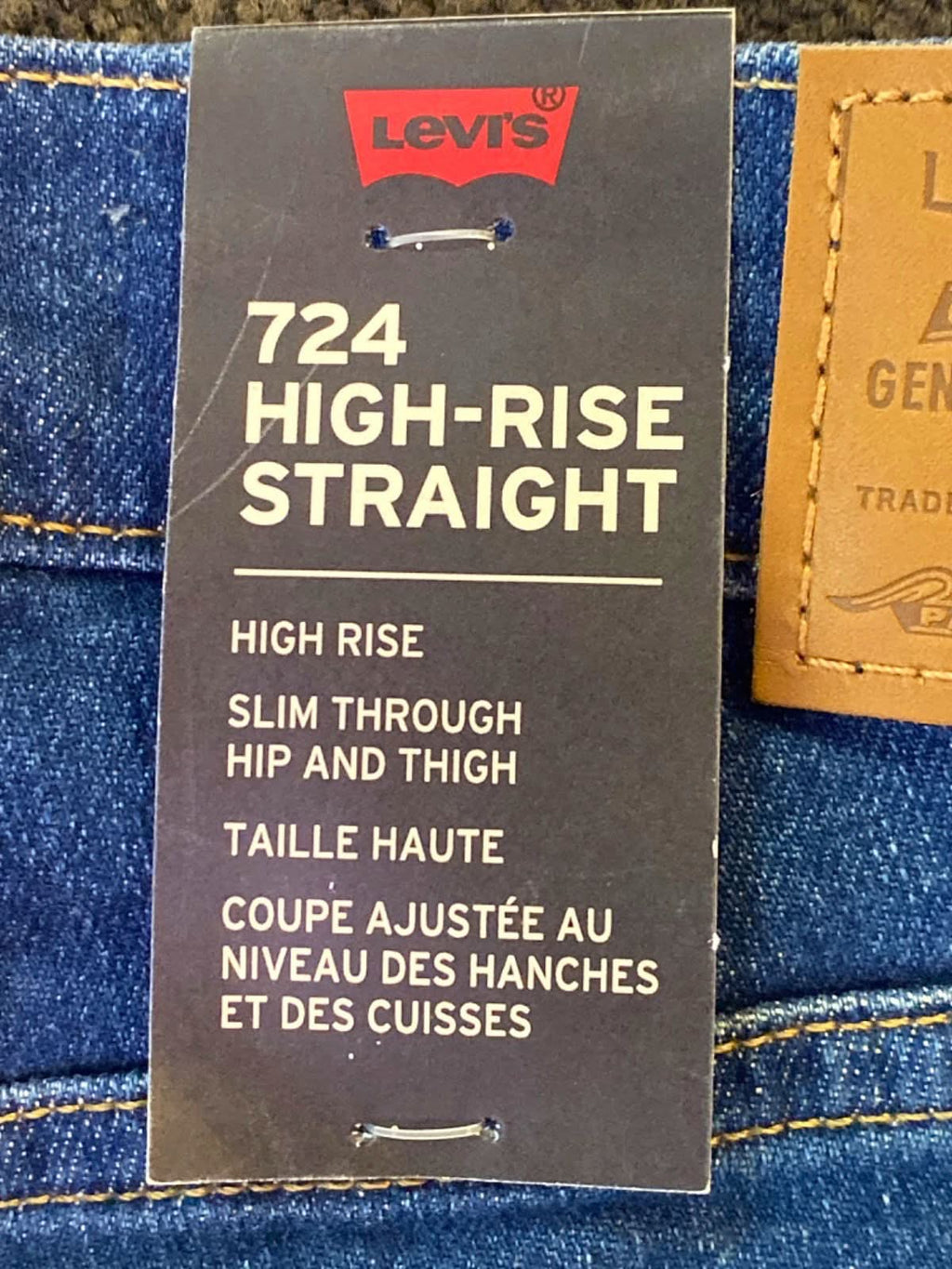 Levi's Blue 724 High-Rise Straight Jeans W28 L32