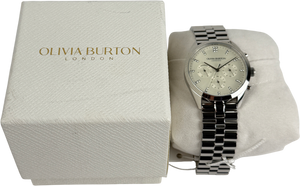 Olivia Burton Silver Sports Luxe 38mm City Classic Multifunction Silver Bracelet Watch