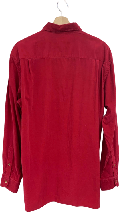 Paul & Shark Red Long Sleeve Corduroy Shirt Chest 42