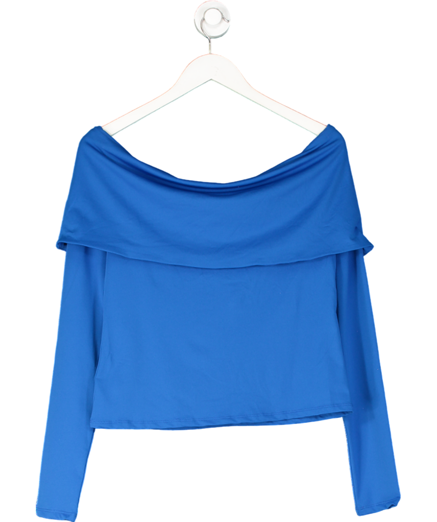 H&M Blue Off The Shoulder Top UK M