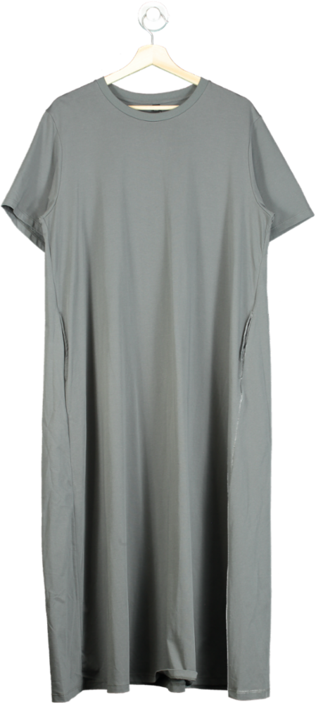 UNIQLO Grey AIRism Crew Neck Maxi Dress UK XL