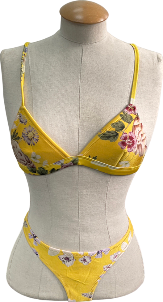 Triangl Bikinis Yellow Delilah Bikini Set UK S