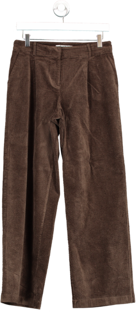 NA-KD Brown Cord Loose Low Waist Pants UK XS