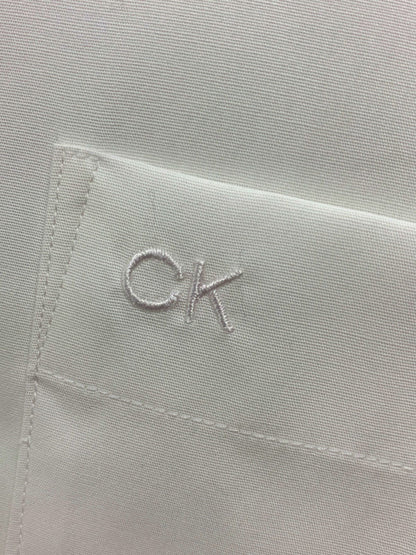 Calvin Klein White Mandarin Collar Shirt UK M