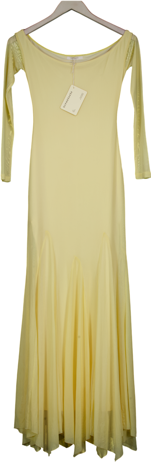 peppermayo Yellow Maribel Maxi Dress UK 6