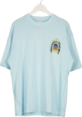 CASABLANCA Light Blue Avenida Short Sleeve Organic Cotton T‑shirt UK XXL
