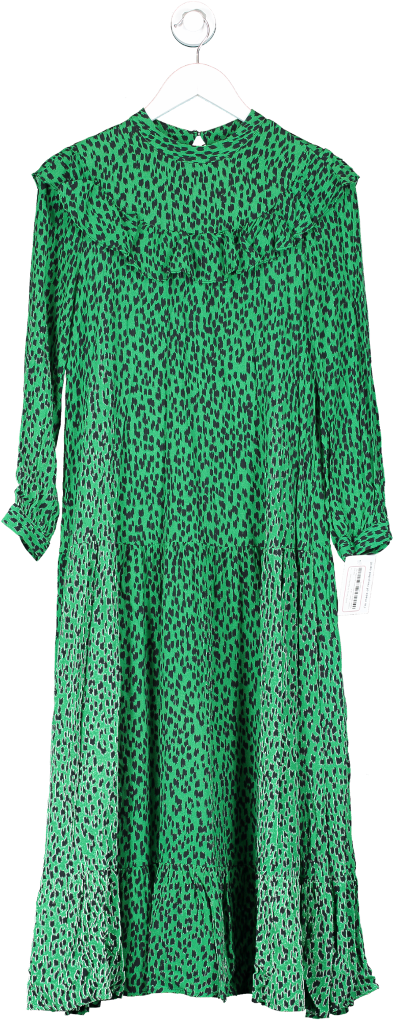 Topshop green 2025 leopard dress