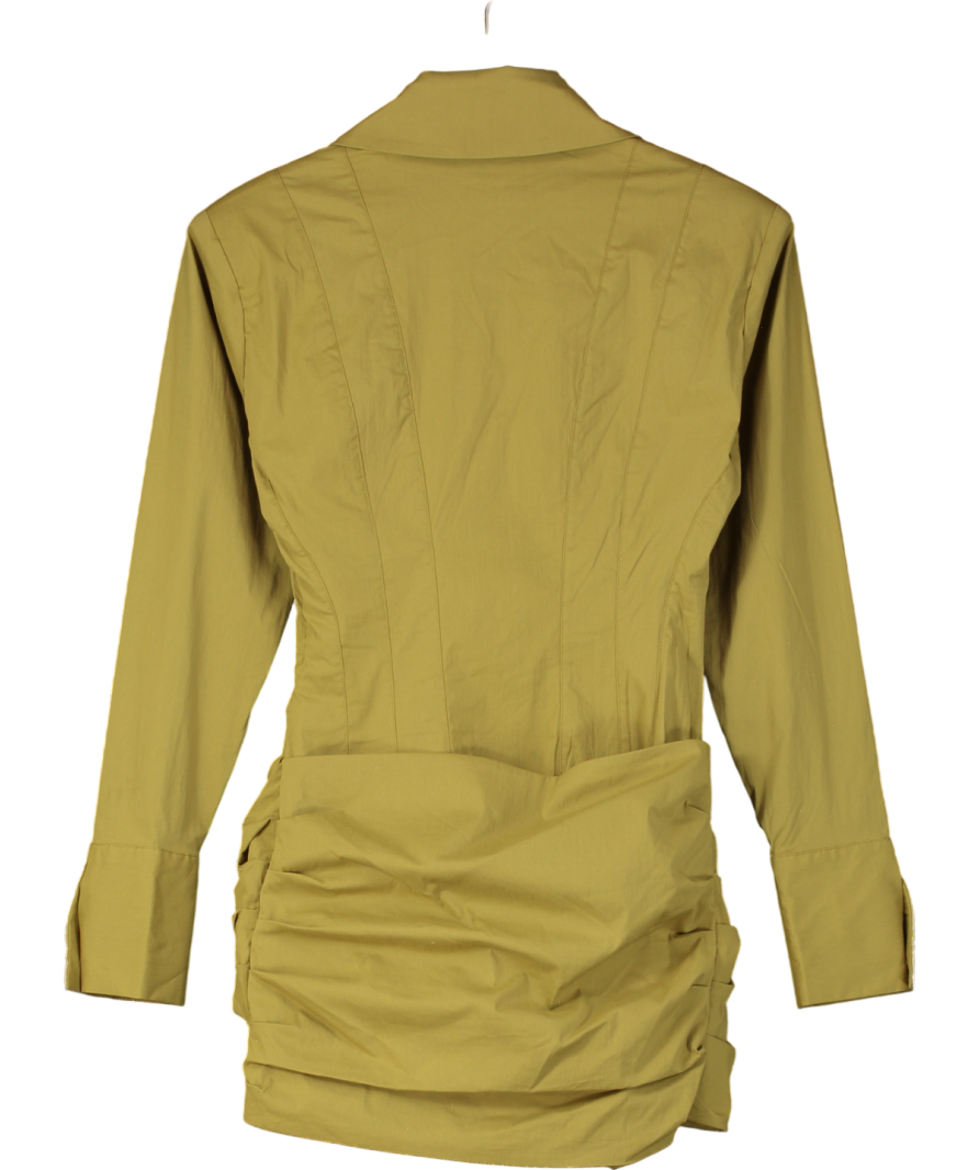 Noughts & Kisses Amara Green Wrap Shirt Dress UK XS