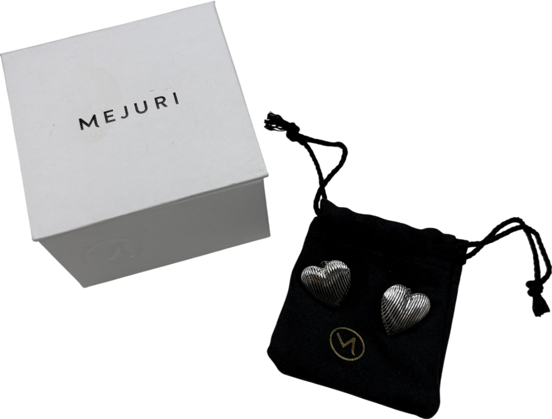 Mejuri Sterling Silver Big Puffy Heart Studs
