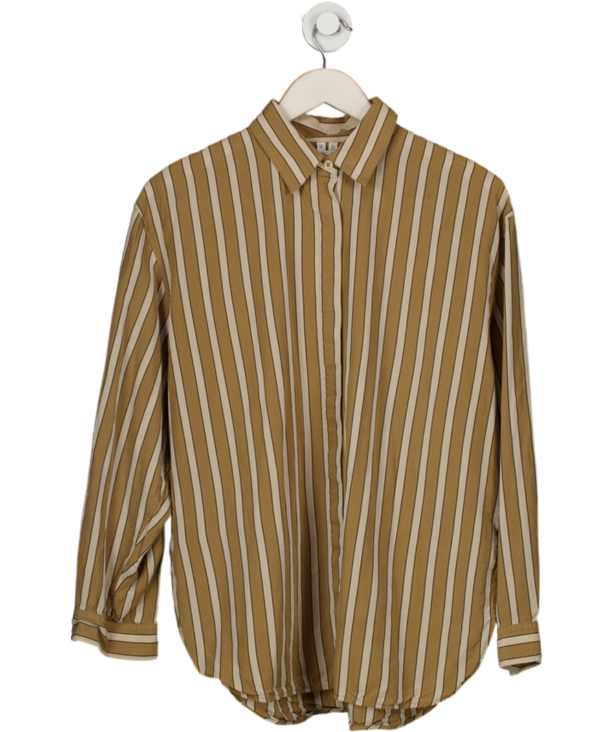 Arket Brown Striped Oversized Shirt UK 10