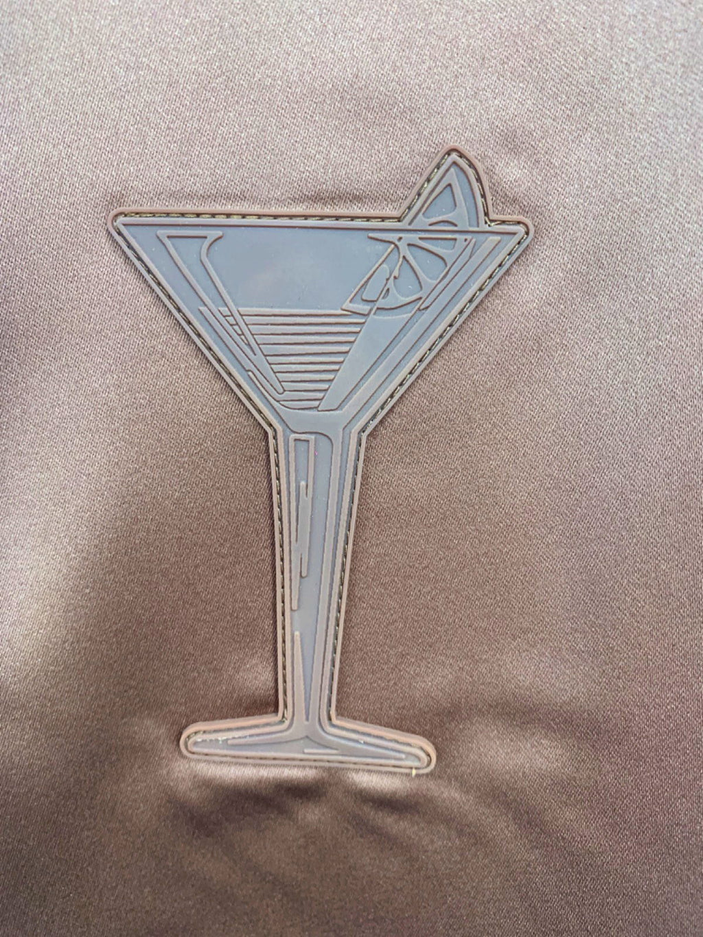 Reiss Brown/Cream Noto SS Satin Colourblock Shirt M