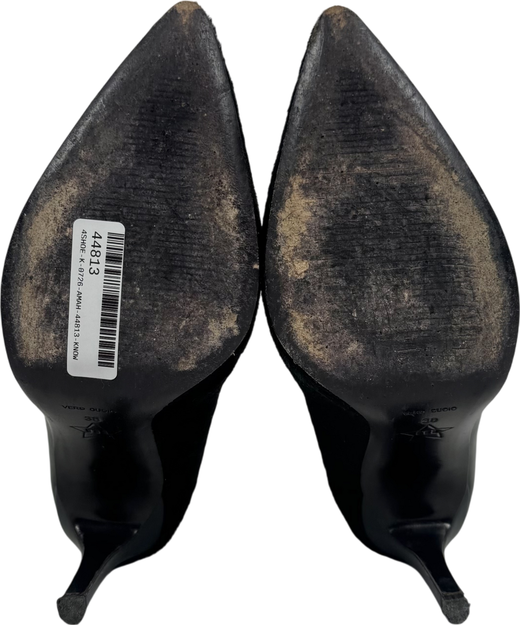 Rosamund muir Black Paulina Dou Texture Dark Boots UK 5 EU 38 👠