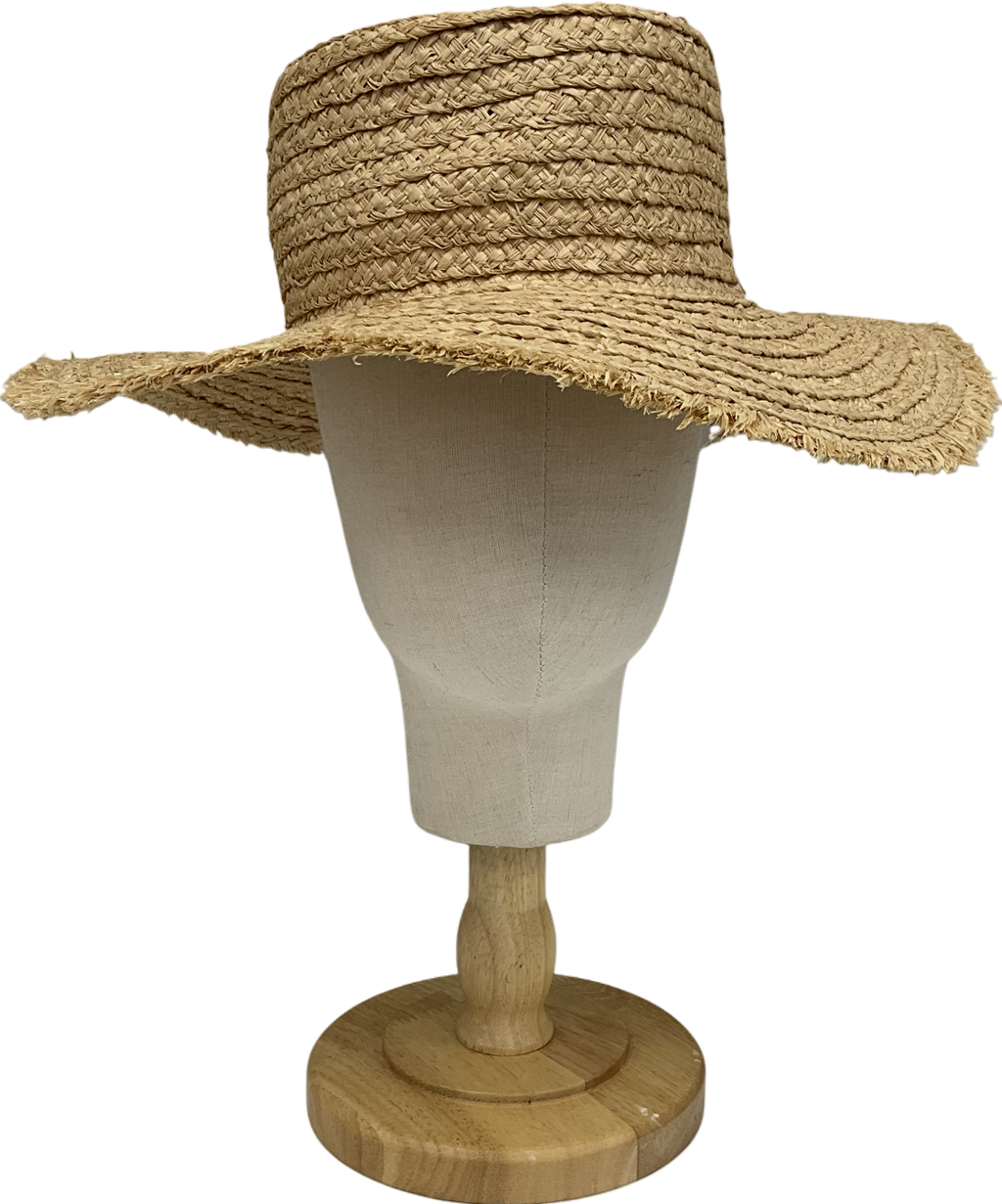 REISS Beige Freya Straw Hat UK S/M