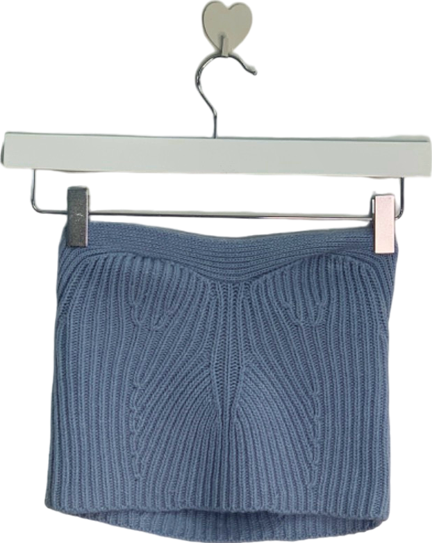 Andreea Tincu Blue Knitted Mini Skirt UK 6