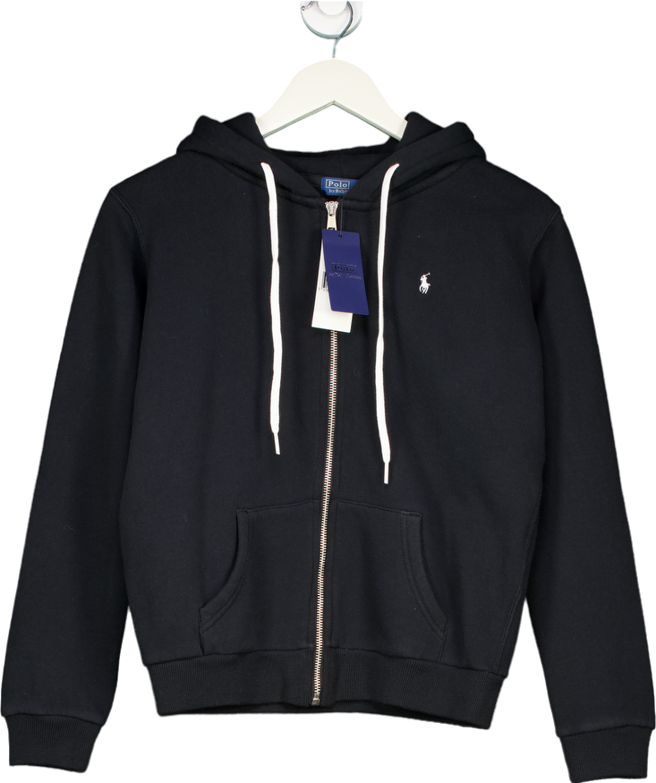Polo Ralph Lauren Black Full-Zip Hoodie UK XS