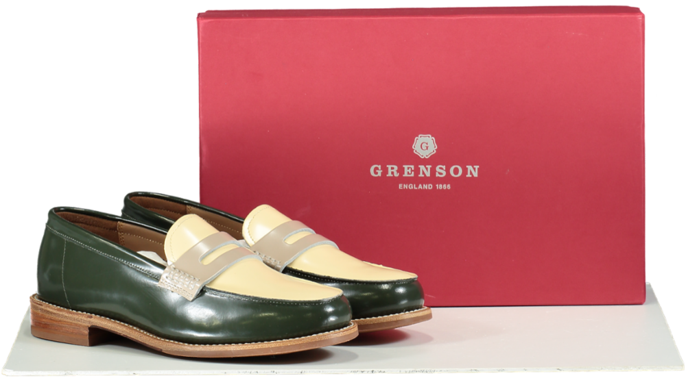 Grenson Dark Green Multi Lynn Loafer UK 4
