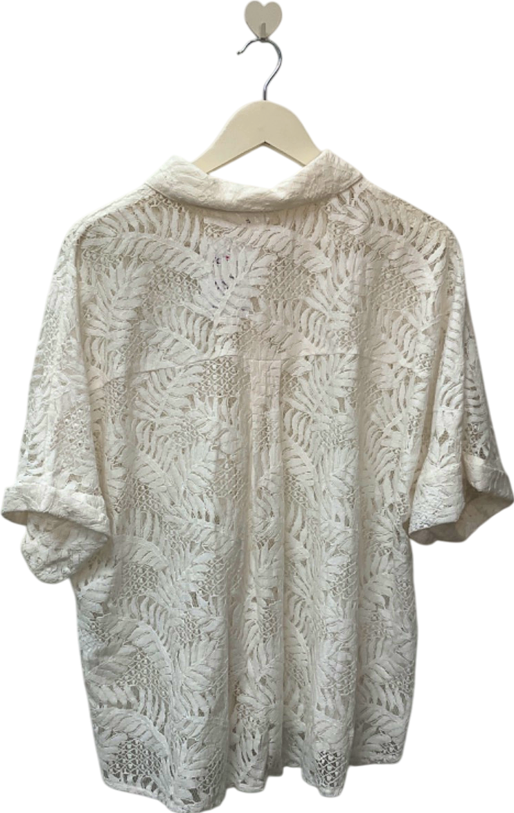 Accessorize White Lace Shirt UK L