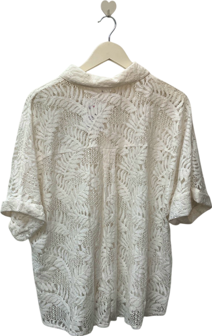 Accessorize White Lace Shirt UK L