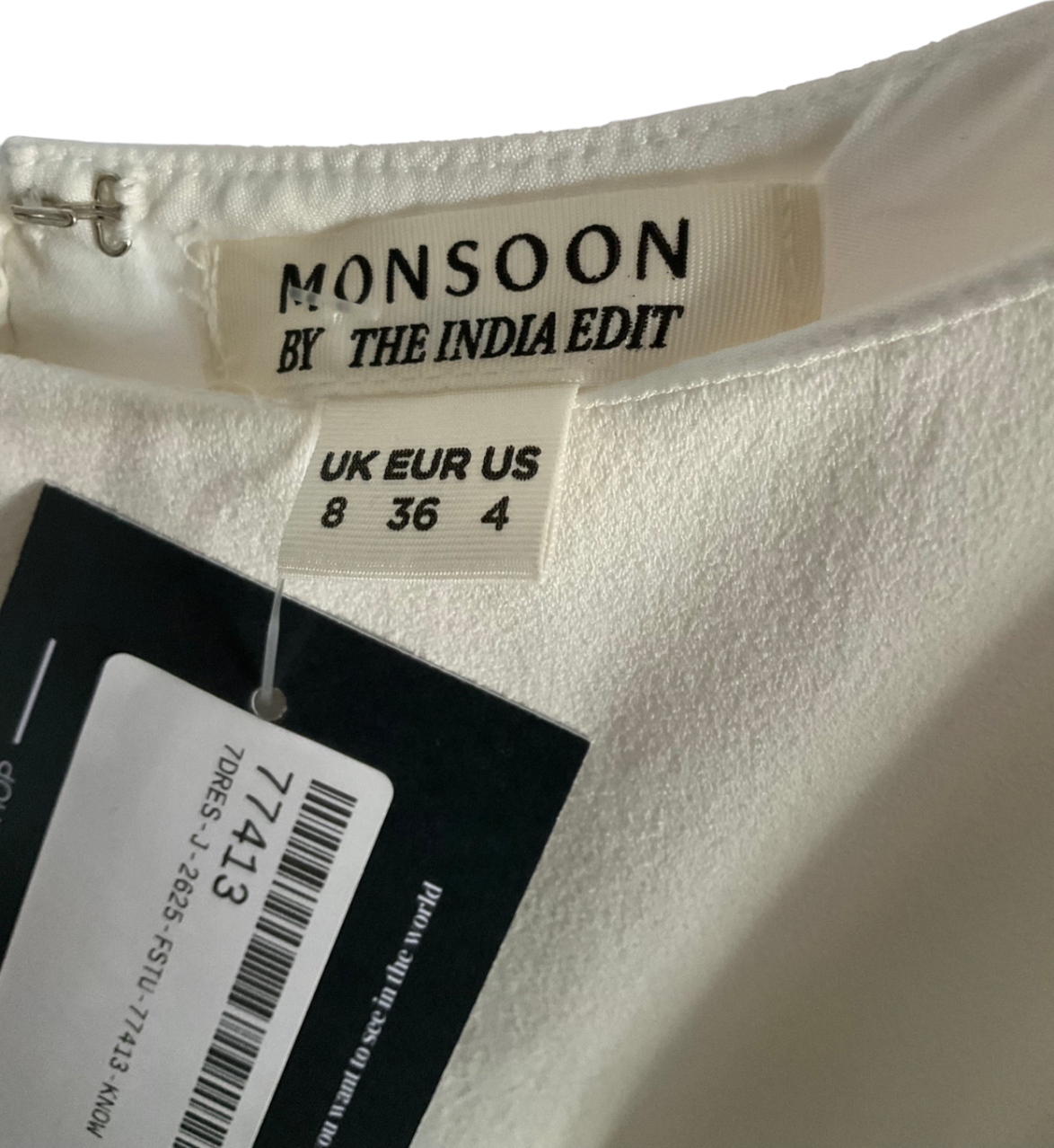 Monsoon Cream The India Edit Tara Drop Waist Maxi Dress Ivory UK 4