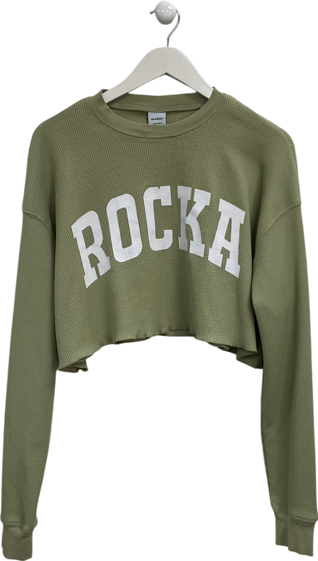 Ru & Rocka Green Pistachio Waffle Top UK S/M