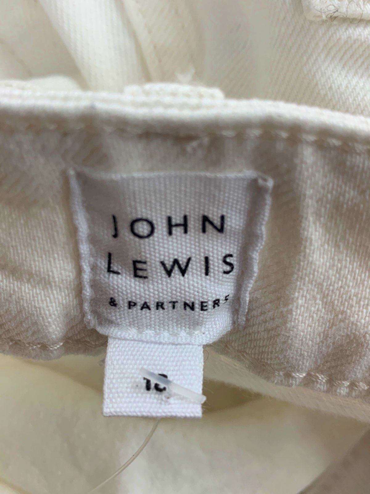 John Lewis White Cropped Trousers UK 18