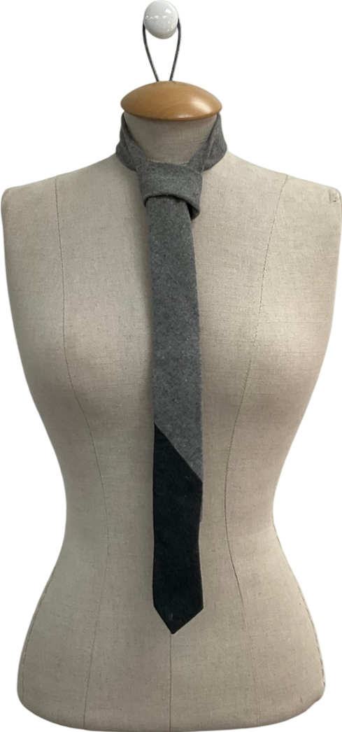 minimum Grey Two Tone Wool Blend Tie One Size