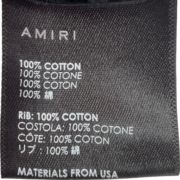 Amiri Black Bandana Stars Crew Neck UK XS