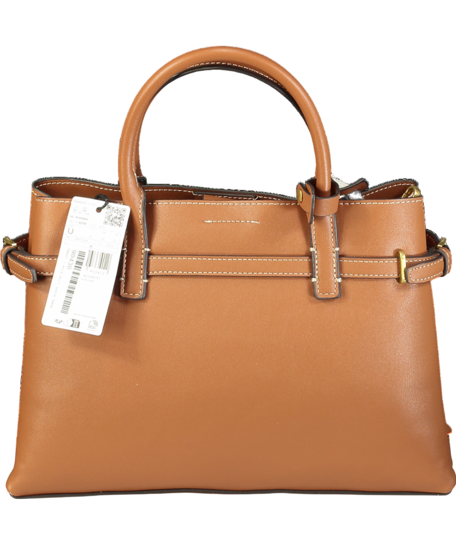 Mango Brown Medium Crossbody Grab Bag