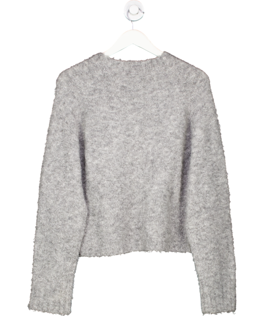 S.Deer Grey Knit Crewneck Crop Fit Sweater UK M