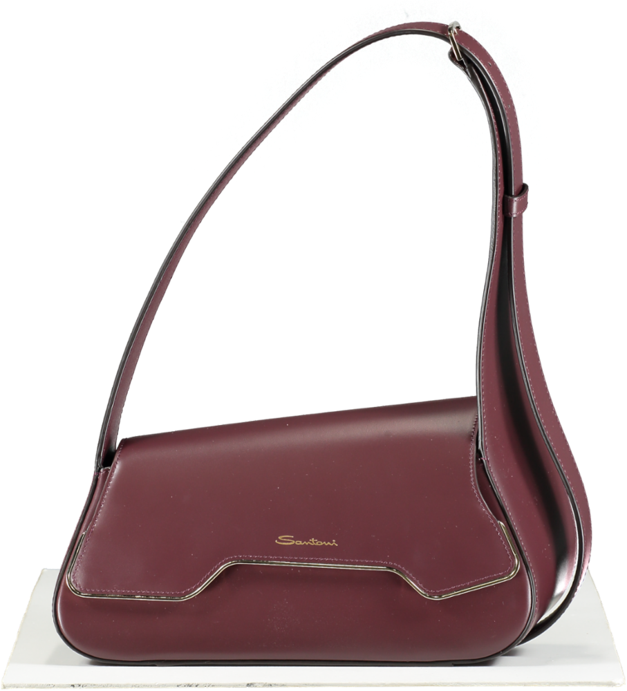 Santoni  Burgundy Leather The Pluto Bag