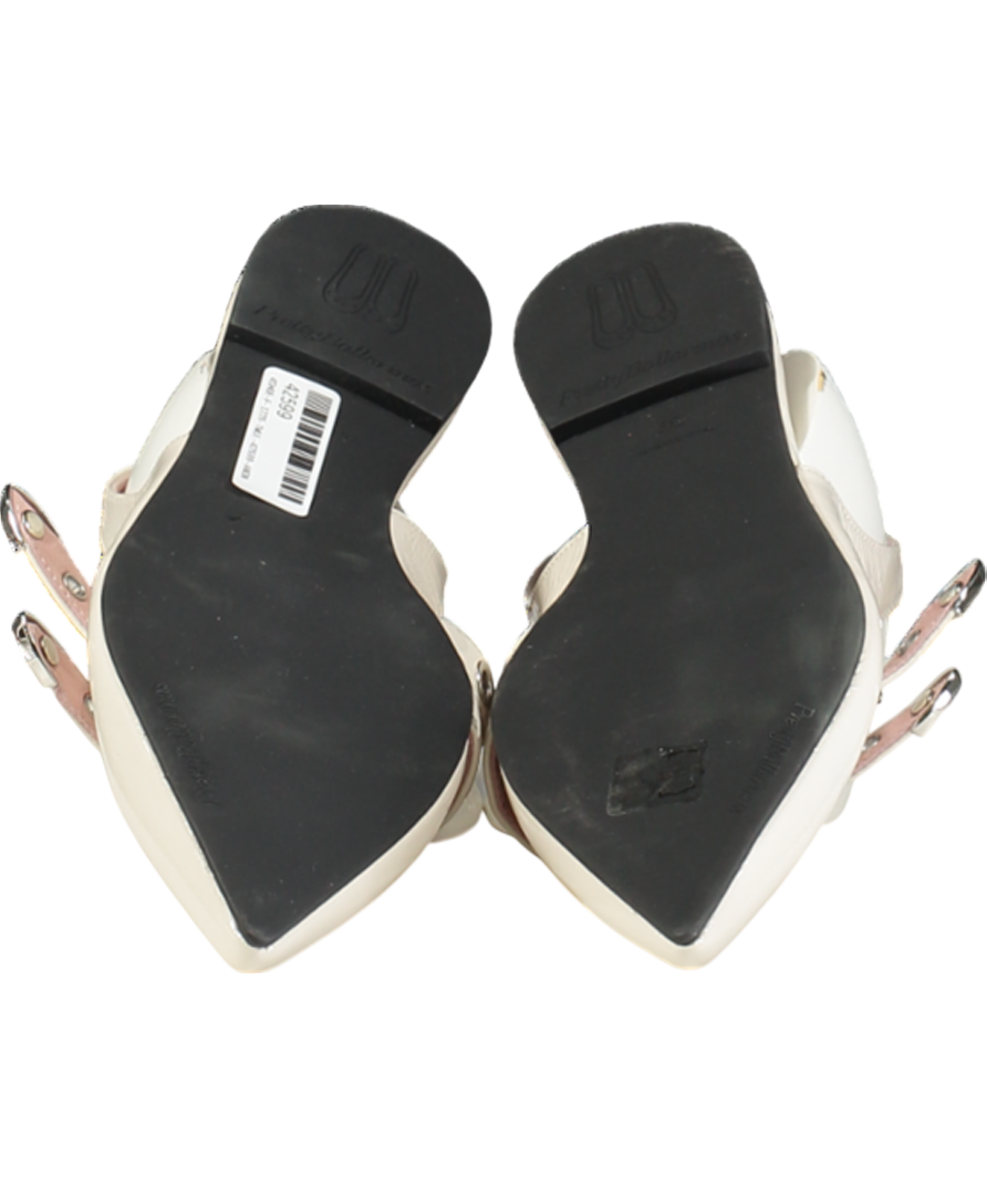 PRETTY BALLERINAS Cream Patent Ella Slingback Ballerina Flats UK 4 EU 37 👠