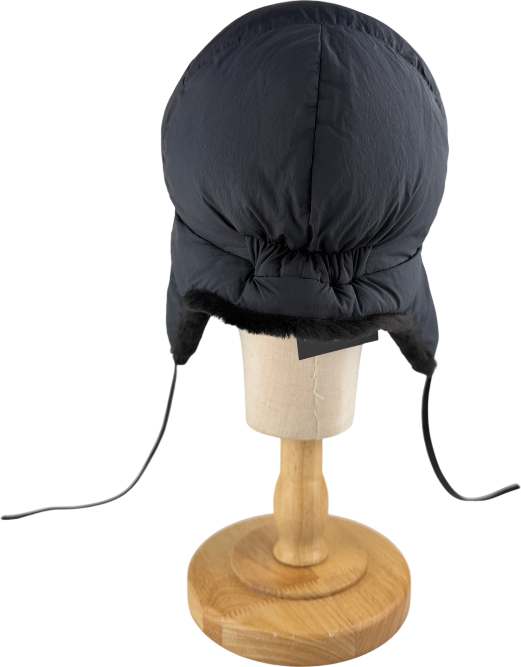 ARKET Black Faux Fur Trapper Hat