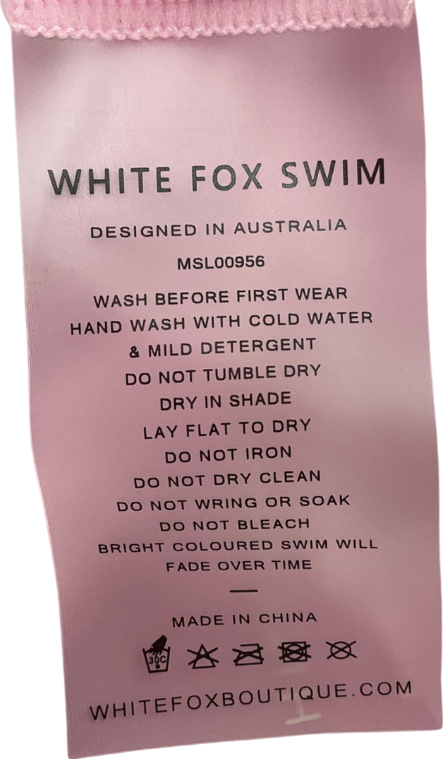 White Fox Pink Golden Hour Bikini Top UK M