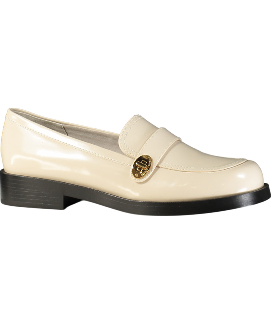 Charles & Keith Cream Hettie Metallic Buckle Strap Loafers UK 6 EU 39 👠