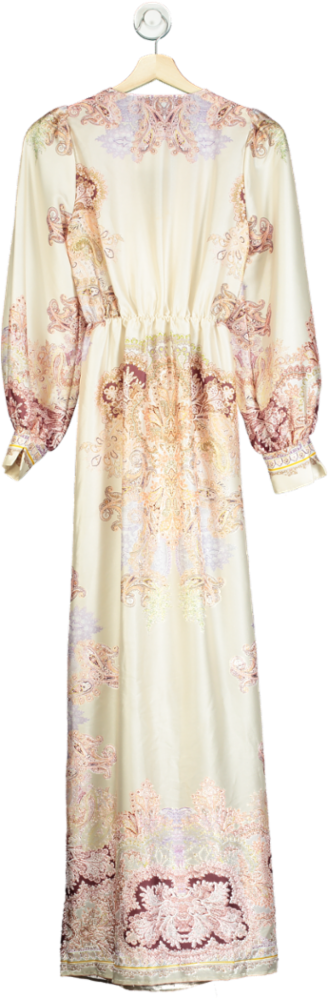 River Island Cream Paisley Wrap Dress UK 6