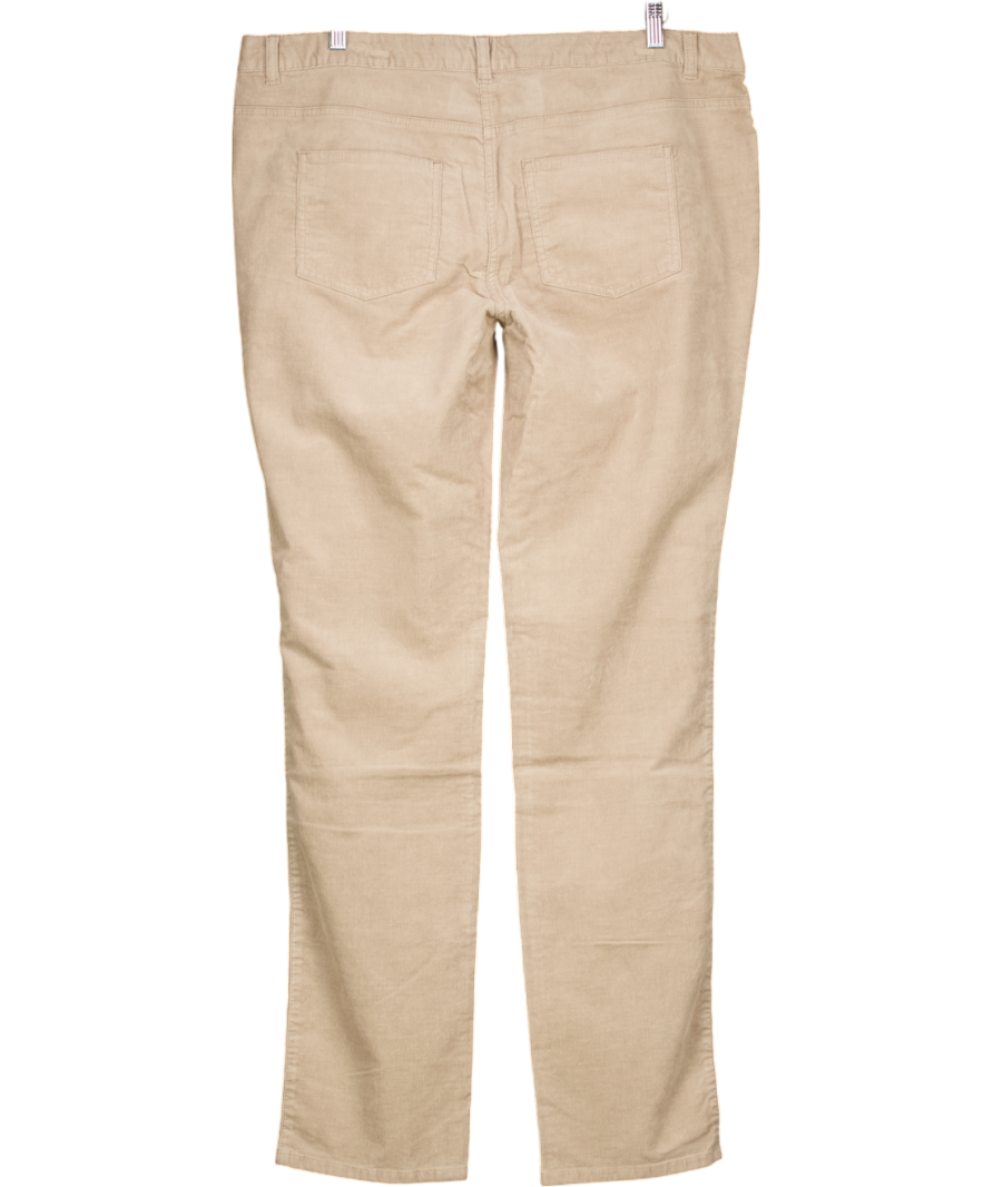 Boden warm Beige 5 Pocket Corduroy Slim Leg Trousers UK 18