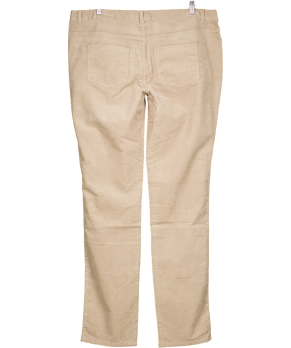 Boden warm Beige 5 Pocket Corduroy Slim Leg Trousers UK 18