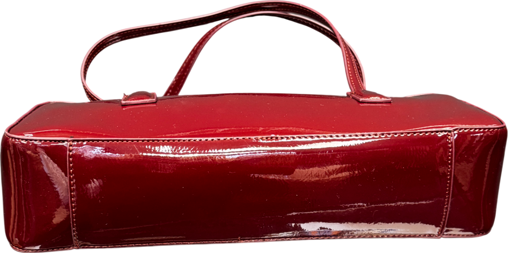 ASOS Burgundy Red Patenet Shoulder Bag