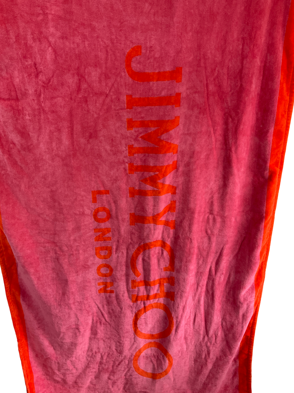 Jimmy Choo Paprika/ Candy Pink Cotton Beach Towel One Size