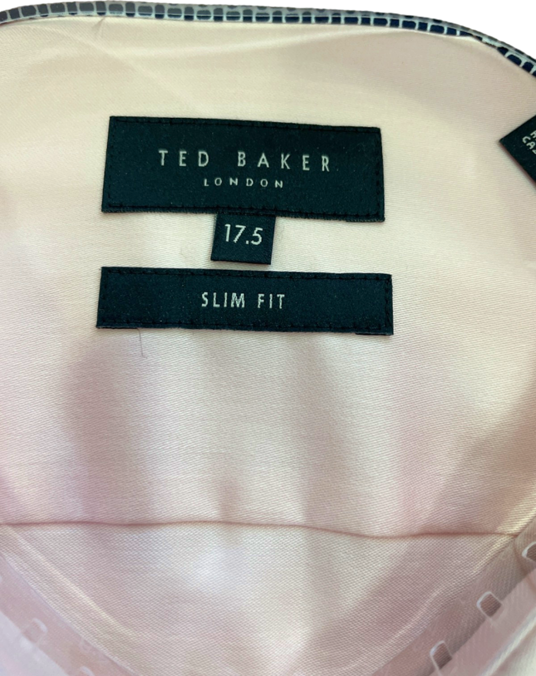 Ted Baker Maelor Core Long Sleeve Slim Fit Shirt Pale Pink UK 17.5" Neck